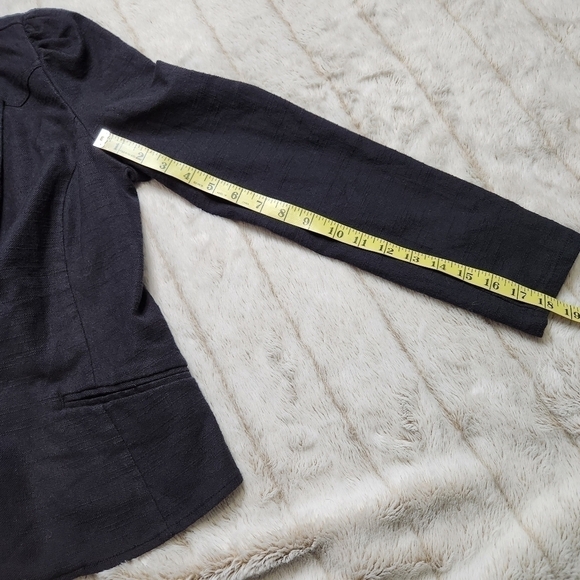 Women's Blazer Cotton collared Black Size M  INTERNATIONAL CONCEPTS NWOT - Picture 10 of 17